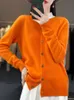 Women s Knits Tees Aliselect Long Sleeve Women Knitwear Cashmere Knit 100 Pure Merino Wool Spring Autume O Neck Top Cardigan Sweater Clthing Coat 230809