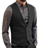 Hommes gilets hommes col en V costume gilets mode formelle Slim Fit affaires chevrons robe gilet pour smoking fête de mariage 230809