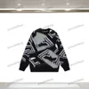 xinxinbuy Men women designer Sweatshirt Hoodie Double letter jacquard fabric roma sweater gray blue black white S-3XL