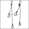 Outdoor Gadgets Safety Lanyard Climbing Anti-Fall Harness Mountaineering Scaffolding Sling Belt Hooks Aloft Work Equipment Drop Deli Dhae9