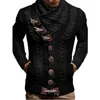 Heren Truien Gebreide Coltrui Vesten Mode Trui Jassen Sjaal Kraag Casual Streetwear Herfst Winter Warm Vest Mannen