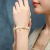 Link Armbanden Natuurlijke Een Jade Kalebas Armband Witte Parel Handstring Ronde Kralen Cadeau Voor Vriendin En Vrouw