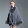 Sarffe Fashion Elegant Имитированное меховое покрытие женское плащ для зимней вязаной плащ Sexy Faux Murs Пончо обертывание Pashmina 12 Colors 230809