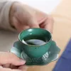 صواني الشاي Pinny على الطراز الياباني كوب سيراميك الحصير عتيقة مقاومة للحرارة الجدول الزخرفة التزيين