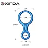 Ochrona rocka Xinda Rock Climbing 8-Shape Eight Pierścienia Urządzenie do absiringu 45KNES DESSCEND Rappelling Carabiner Outdoor Downhill Descent Kit HKD230810