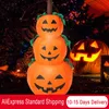 Autres fournitures de fête d'événement 4ft Halloween extérieur citrouille gonflable combo décoration de jardin gonflable lumières LED intégrées adaptées au jardin/cour 230809