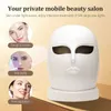 Ansikte massager hud ledmaske LED-terapi för rynka borttagning hud ljusna föryngring anti-rynka anti-acne trådlös mask 230809