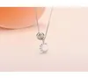 Pendant Necklaces Zircon Moon Necklace Strawberry Crystal Moonlight Stone Ball Chain Jewelry