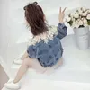 Jackor Flower Girls Denim Coat Children Spring Jacket For Clothing Kids Jean Fashion Outwear TZ484 230810