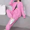 Woman Tracksuit Fashion zamek błyskawiczny swobodny dresowy płaszcz kieszonkowy elastyczne spodnie z długim rękawem spodnie bluzy