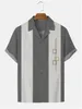 Erkekler rahat gömlek çizgileri basit rahat gömlekler erkekler Avrupa boyutu erkekler hawaii gömlek erkek gömlekler moda kısa kola caual nefes alabilen üst 230809