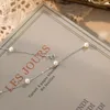 Цепи ожерелье натуральные пресноводные жемчужины 925 серебряные украшения для женщин корейская мода
