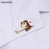 Pins Brooches Hanreshe Cute Cartoon Medical Staff Human Shape Brooch Pin Medicine Enamel Pins For Doctor Nurse Lapel Badge Jewelry Accessories HKD230807