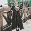 Women's Trench Coats Splicing Coat Long Korean Autumn Double-Breasted Work Windbreaker Jacket Female Loose Elegant Raincoats Tops