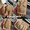 Baking Moulds Wooden Cookie Molds Gingerbread Press 3D Cake Embossing Mold Pumkin Cutter Bakery Gadgets 230809