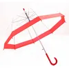 Parapluies Transparent Semi-Automatique Champignon Princesse Pour Enfants Filles Femmes Couleurs Long Manche PVC Parapluie