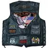 Herrenwesten Motorradjacke Herren Lederweste Mode bestickte ärmellose Rennwagen-Bikerjacke Four Seasons Punk-Weste für Herren 230809