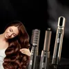 プロの5-in-1ヘアスタイリングツールセット - 自宅でサロン品質のカールストレートヘアを入手してください！