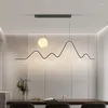 Chandeliers Modern Bend Bulb LED Ceiling Chandelier Luxury Home Personality Decor For Dinning Room Kitchen El Table Bar Long Hanging Lamp