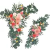 Fiori decorativi 2 pezzi / set Arco artificiale Swag per Boho Wedding Baby Shower Cerimonia Ghirlande di fiori Disposizione Ricevimento Sfondo Decor