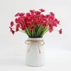 Fleurs décoratives fleur artificielle soie 5 têtes printemps herbe chambre maison noël décor mariage Arrangement accessoires plantes