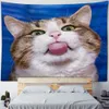 Tapestries söt uttryck katt tapestry rolig kattunge tapestries husdjur djur vägg hängande sovrum vardagsrum sovsal dekor vägg filt trasa