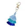 Keychains Creative Cotton Thread Tassel Keychain Seven Colorful Car Pendant Women's Bag Accessory