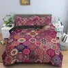 Conjuntos de cama Vintage Bohemian Single King Queen Size Set Boho Mandala Colcha Edredom Capa De Edredom Com Fronha Roupas De Cama 230809