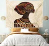 Wandteppiche, afrikanischer Wandteppich, indigene Menschen, Thema, traditioneller Turban und Kleid, Wandteppich, Wandbehang für Schlafzimmer, Wohnzimmer, Wohnheim-Dekoration