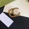 Luxury Designer Brooches Fashion Mens Womens Brand Double Letter Copper Brooche Sweater Suit Brought Pin Clothing Jewelry Fashion Accessories Size 4X5CM