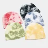 Fashion tie-dyed bleach knitted hats men women winter warm slouch Beanies Trendy Warm Chunky Soft Stretch Cable Acrylic cap Knit Beanie Stingy Brim Hat 9 colors AU10