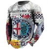 Men's T Shirts 2023 Retro T-shirt Long Sleeve Cotton Top 3D Printed Motorcycle Plus Size Loose Cycling Suit