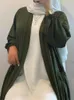 Etnik Giyim Ramazan Eid Abaya Dubai Türkiye Bıçaklı Elbise Müslüman Kadın Kimono Mütevazı Kaftan Çöp Femme İslami Açık Abayas Kadınlar için