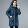 Płaszcze damskie okopy 2023 Zimowe ubrania kobiet duże z kapturem bawełniane bawełniane kurtka z długim rękawem grube ciepły puffer koreański płaszcz czarny czerwony