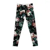 Active Pants Roses Green Leggings Harem Legins for Women Tight Fiting Woman Gym