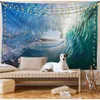 Tapestries wave tapestry ocean waves tema vägg hängande blå havs tapestries hawaii vägg filt tyg hem sovrum vardagsrum sovsal dekor r230810