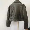 Kurtki damskie Nowa wiosenna kobieta faux skórzana kurtka Chic Vintage krótki lapy zamek błyskawiczny Biker Płaszcze Modne streetwear Mjer Tops J230810