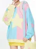 Kobiet Bluzy Deeptown Y2K Ogabersa kaptura Kobiety Pullovers Koreańska moda Kpop Streetwear Funny Kawaii Star Hood Bluza 2023 Autumn