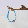 Collier boucles d'oreilles ensemble bleu Turquoise perles d'eau douce naturelles perles bijoux breloque faite à la main en acier inoxydable accessoires étanches