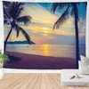 Tapestries Ocean Landscape Tapestry Sea Beach Palm Tree vardagsrum sovrum bakgrund vägg hängande gardin bordduk utomhus heminredning r230810