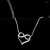 Tahmnolar Infinity Heart Kolye Kolye 925 STERLING Silver Coker Beyanı Kadın Mücevher Yaratıcı Zincir