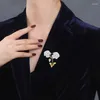 Broschen Nationalen Stil Elegante Granatapfel Blume Brosche Mode Emaille Gemalt Pins Fee Kleid Qipao Brust Zubehör