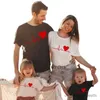 Familjsmatchande kläder älskar mina familjekläder sätter sommarmor och dotter kort ärm familj matchande kläder baby kläder mamma barn t-shirt