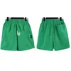 Palm shorts, monogram print, loose and thin sweatpants, street casual lace-up pants, black, green, blue men's shorts