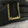 Tobillera con nombre personalizado para mujer, joyería personalizada de acero inoxidable de Color dorado, pulsera con placa de identificación personalizada con regalos de corazón 230719