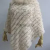 Women's Jackets Classic Women Fur Ponchos Autumn Winter Warm Large Knitted General Rabbit Fur Capes Raccoon Fur Collar Shawls ZYF00001 J230810