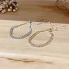 Pulseiras de charme brilhantes cheias de pulseira de aço inoxidável de zircão para mulheres 2022 nova moda ajustável 18k Bracelet Jewelry Gifts Party Party Party