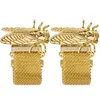 Cuff Links HAWSON Men's Design Gold Chain Cufflinks Gift Set Shiny Colored Shirt set Ornament or Accessory Party favors for men 230809