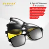 Reading Glasses BLMUSA 4 In 1 Magnet Clip Bifocal Reading Glasses Men Women Polarized Driving Glasses TR90 Optical Sunglasses Eyewear UV400 230809