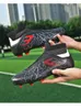 Mens High Top Football Boots Tf AG Youth Soccer Shoes Professional Womens Fashion Training Shoes Red Blue Black